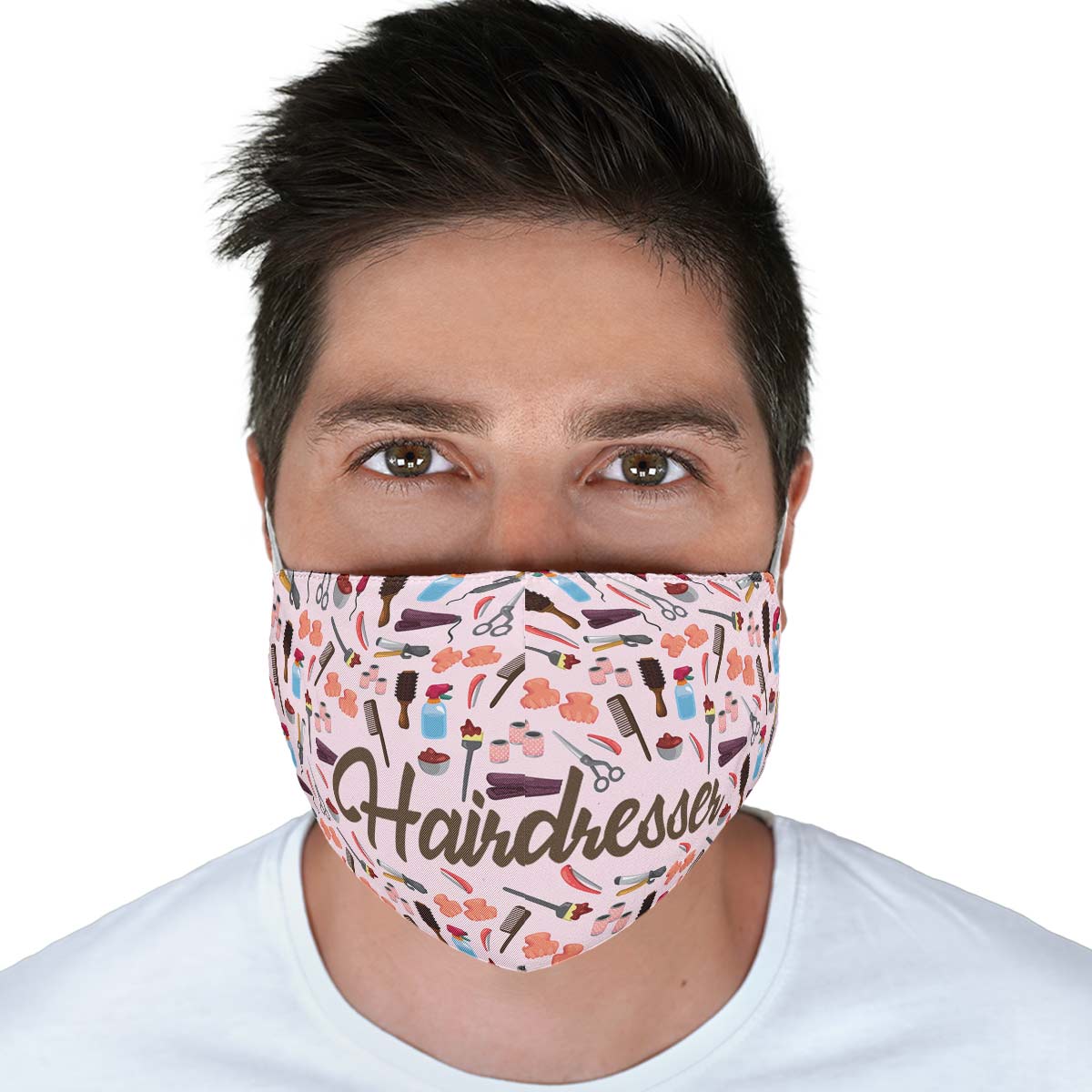 Hairdresser Pattern Face Cover