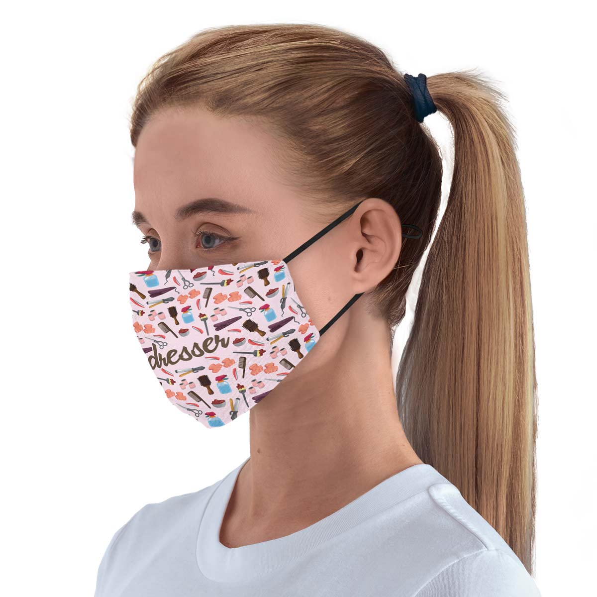 Hairdresser Pattern Face Cover