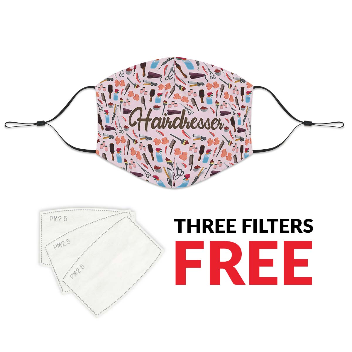 Hairdresser Pattern Face Cover