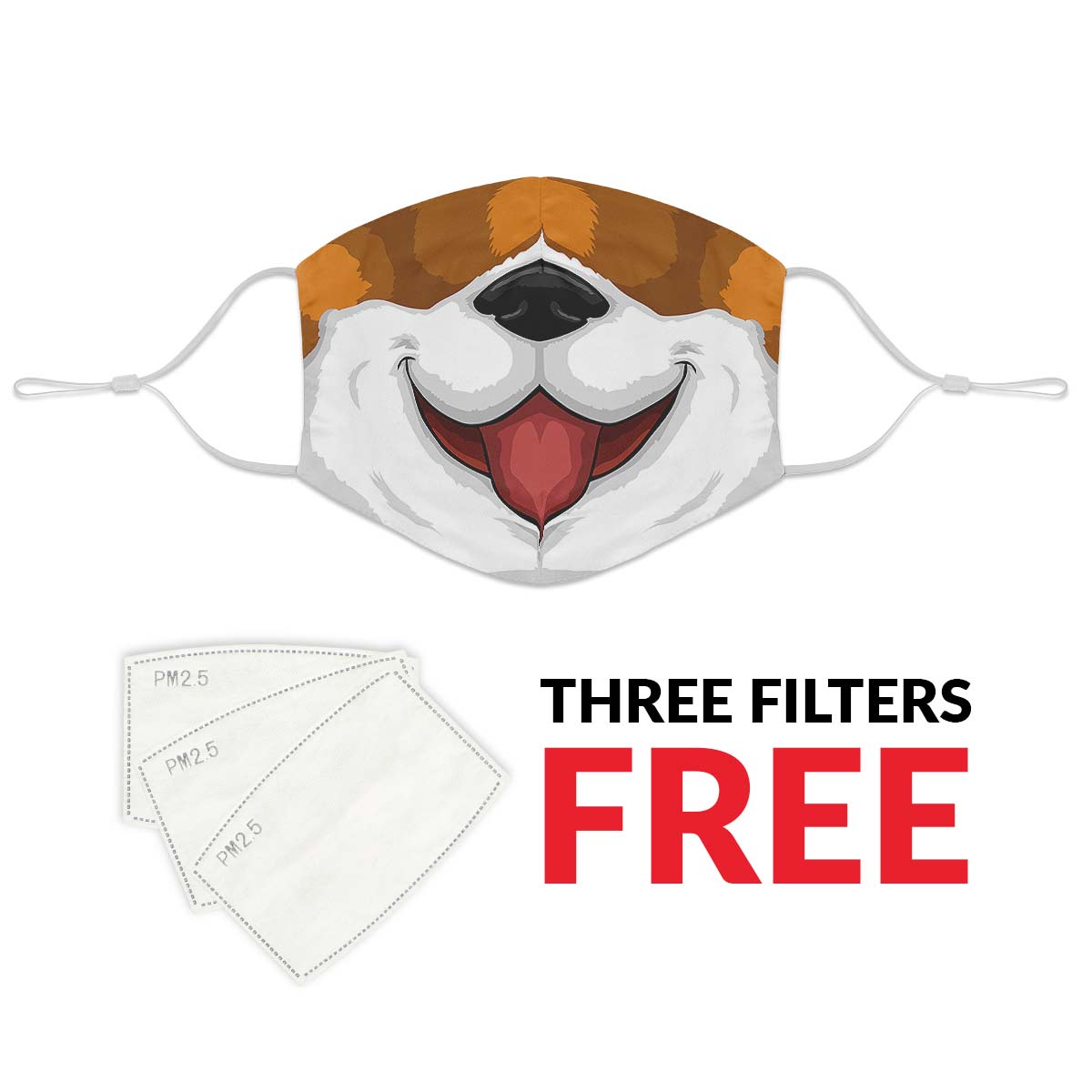 Happy Dog Face Cover