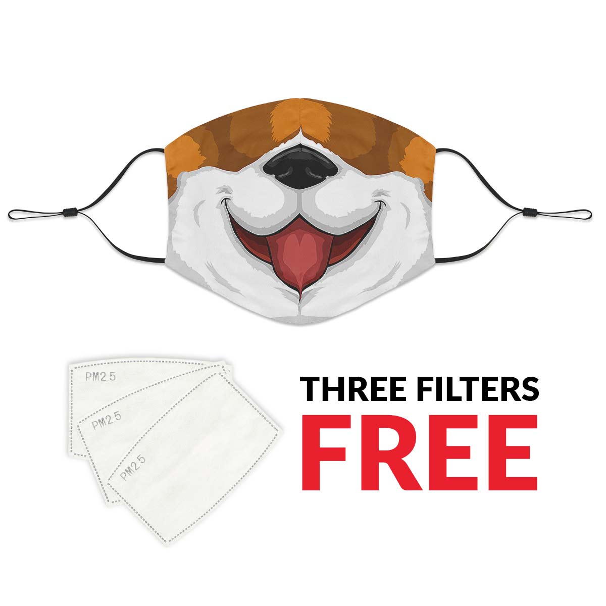 Happy Dog Face Cover
