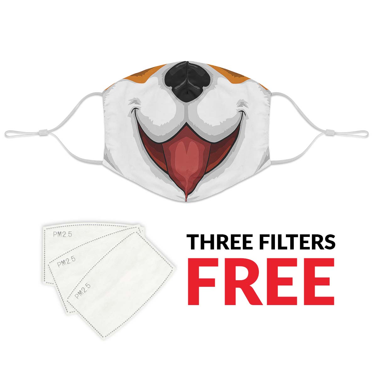Happy Dog Face Cover
