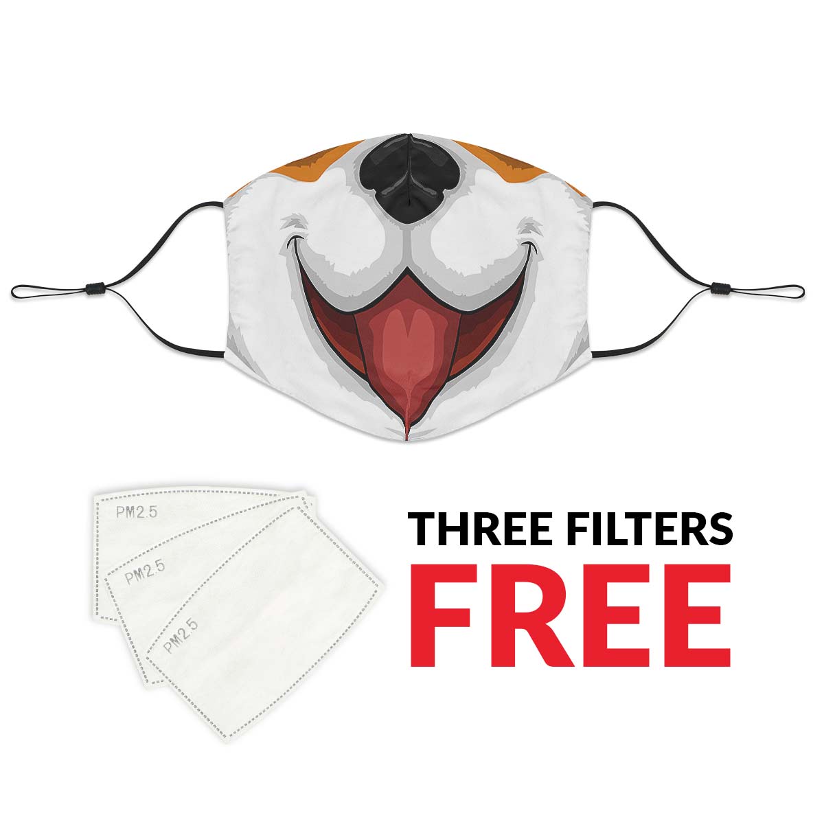 Happy Dog Face Cover