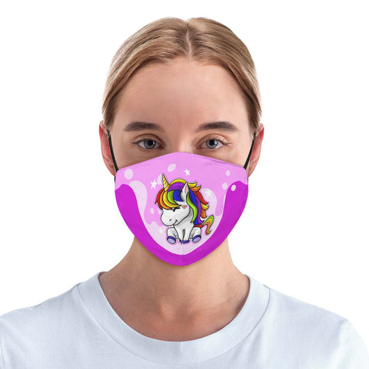 Happy Unicorn Face Cover