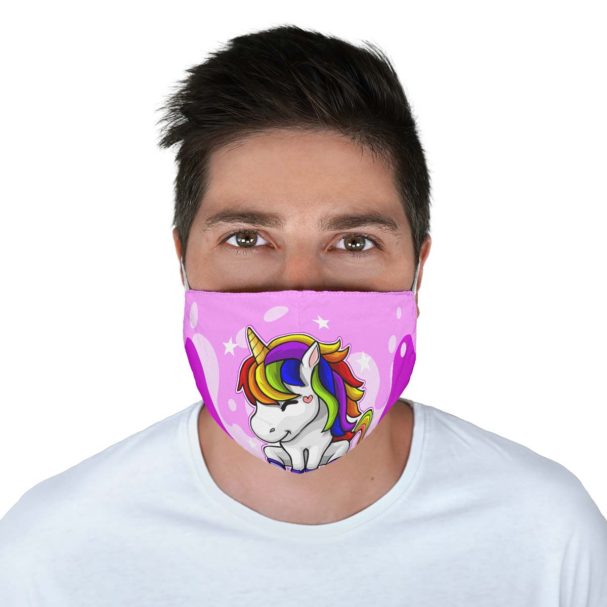 Happy Unicorn Face Cover