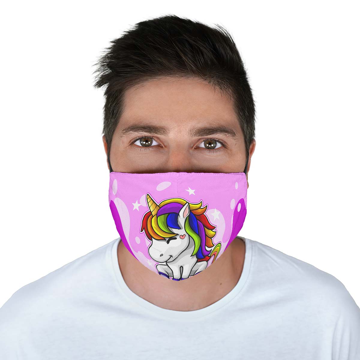 Happy Unicorn Face Cover