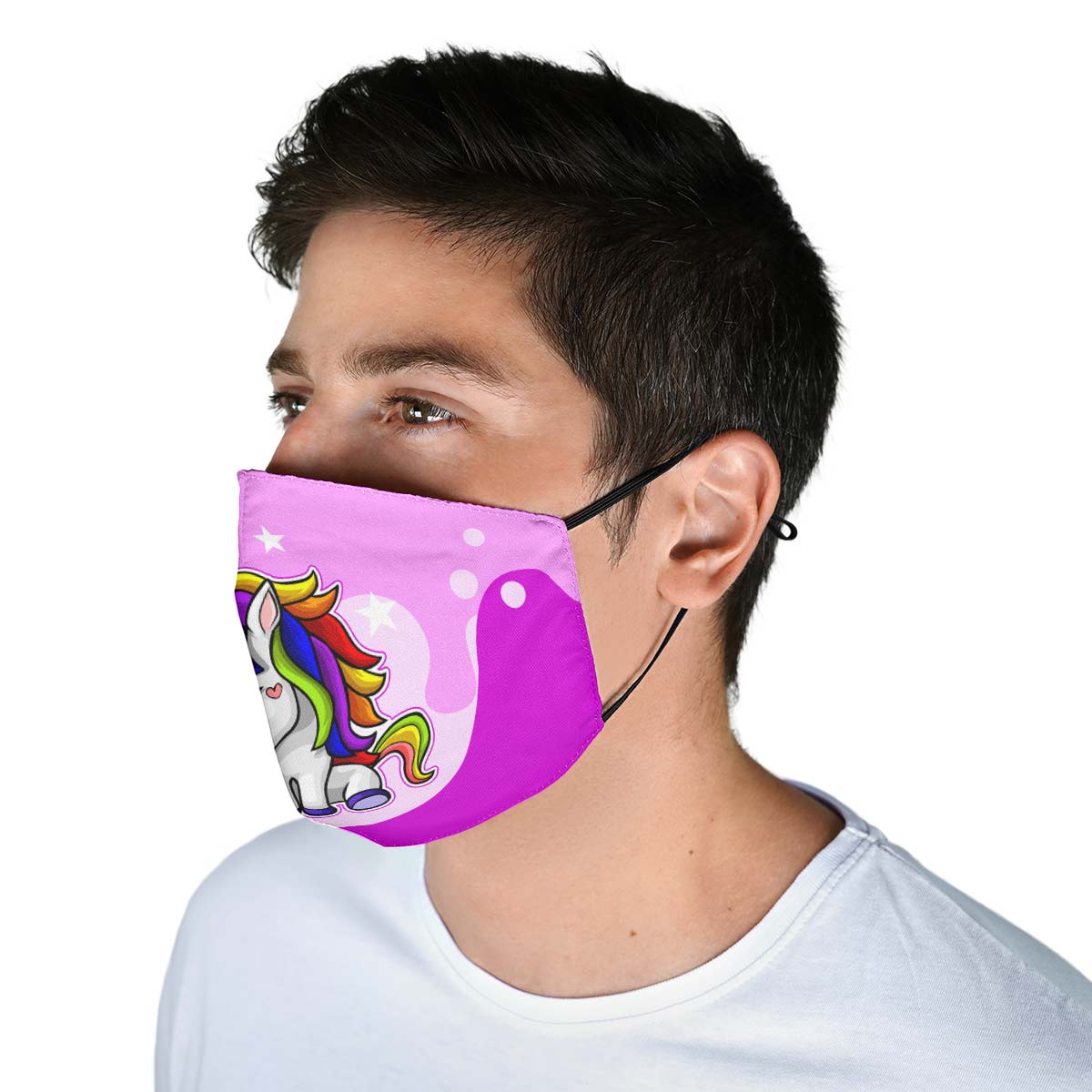 Happy Unicorn Face Cover