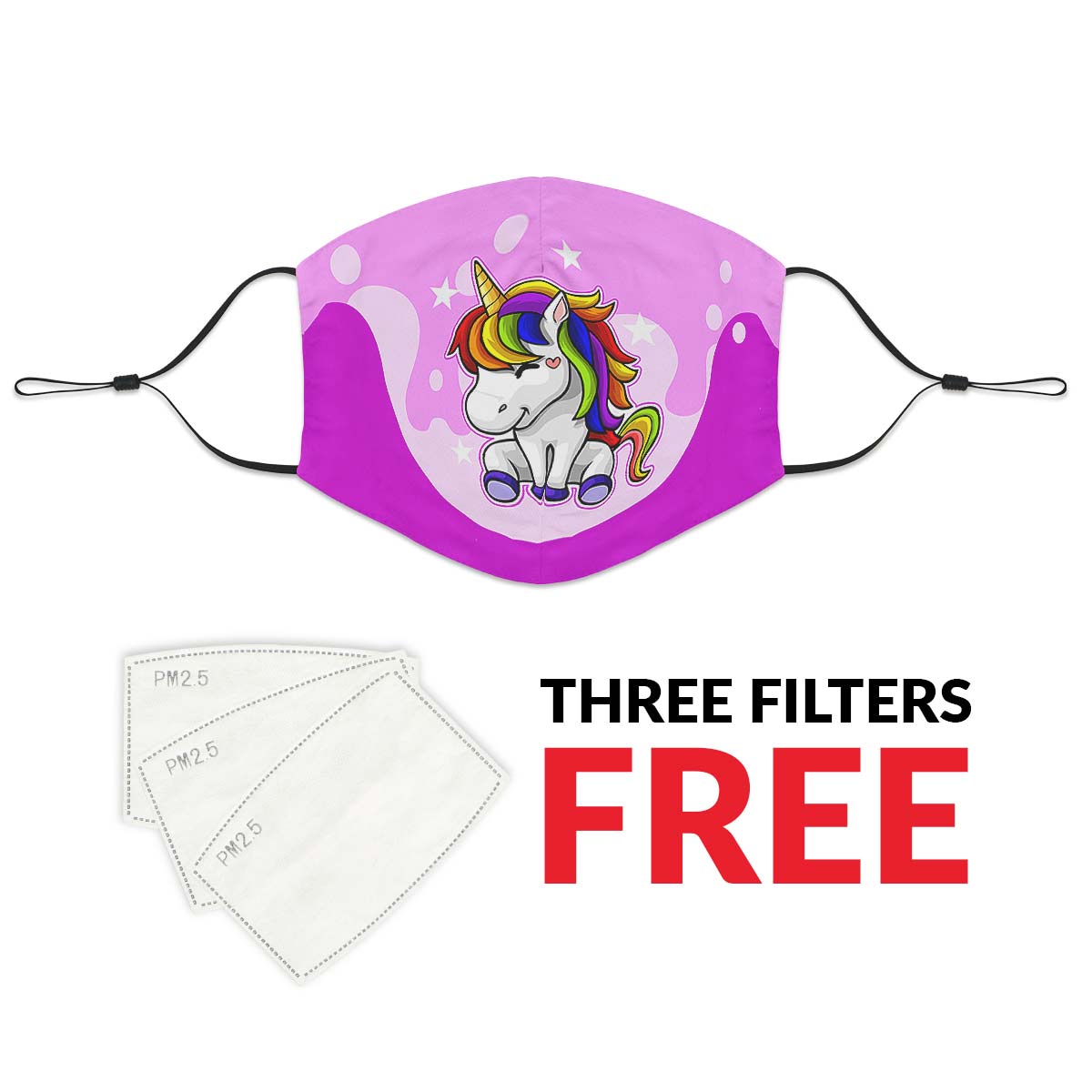 Happy Unicorn Face Cover