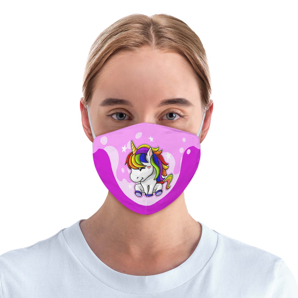 Happy Unicorn Face Cover