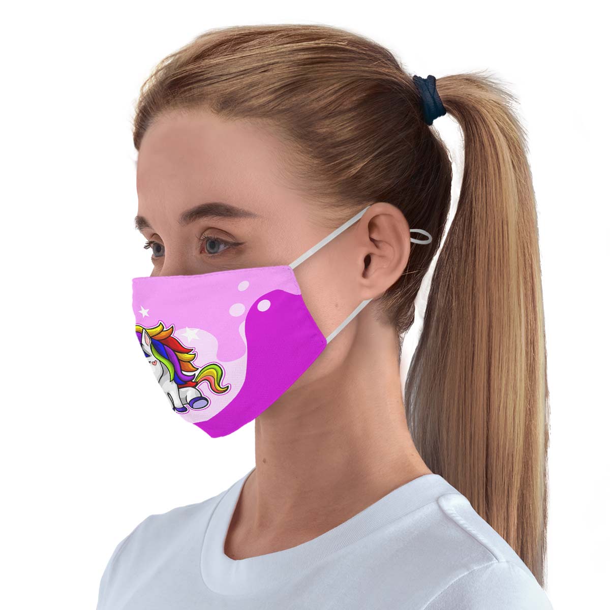 Happy Unicorn Face Cover