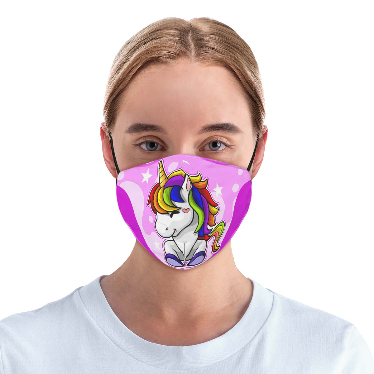 Happy Unicorn Face Cover