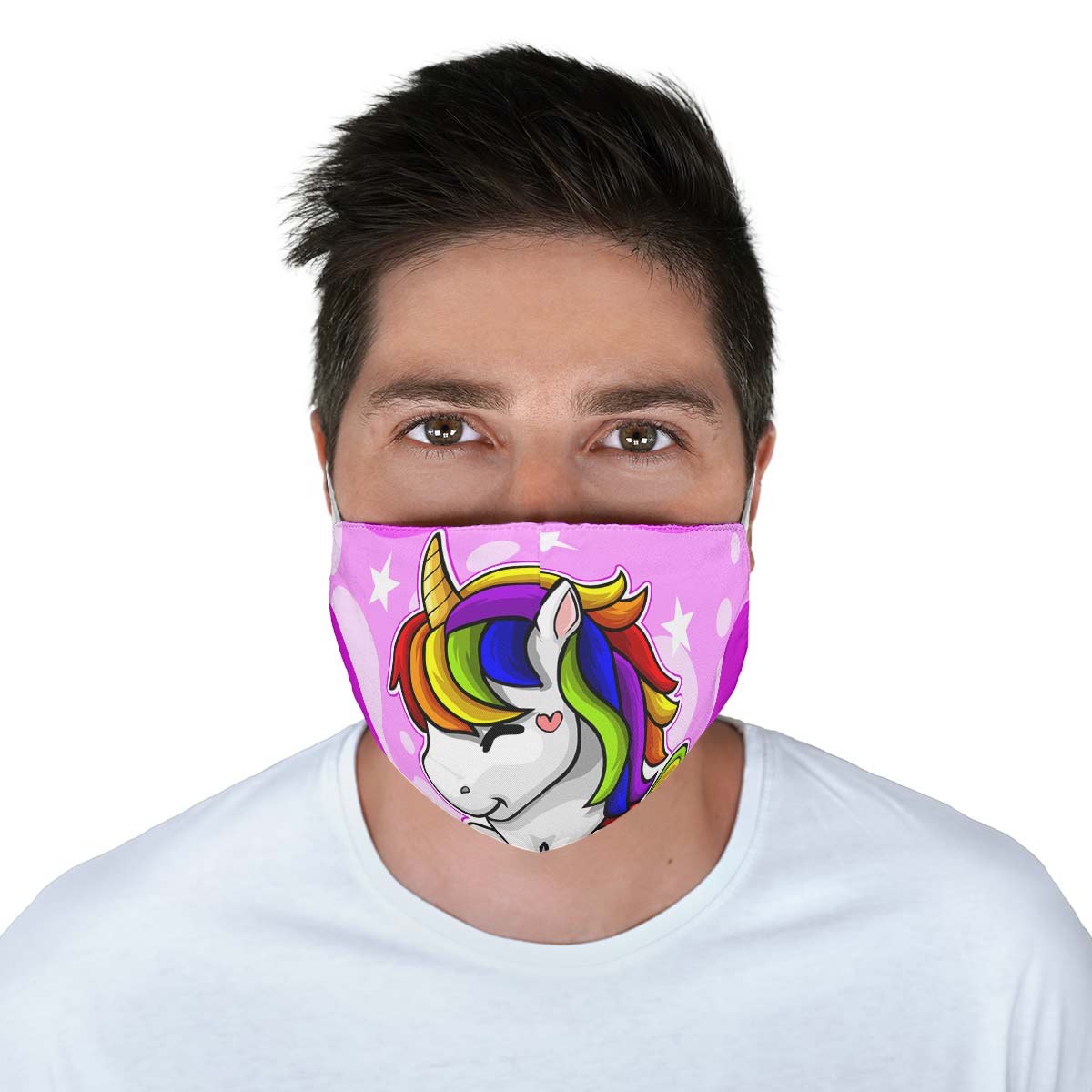 Happy Unicorn Face Cover