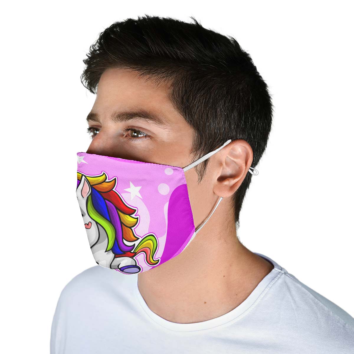 Happy Unicorn Face Cover