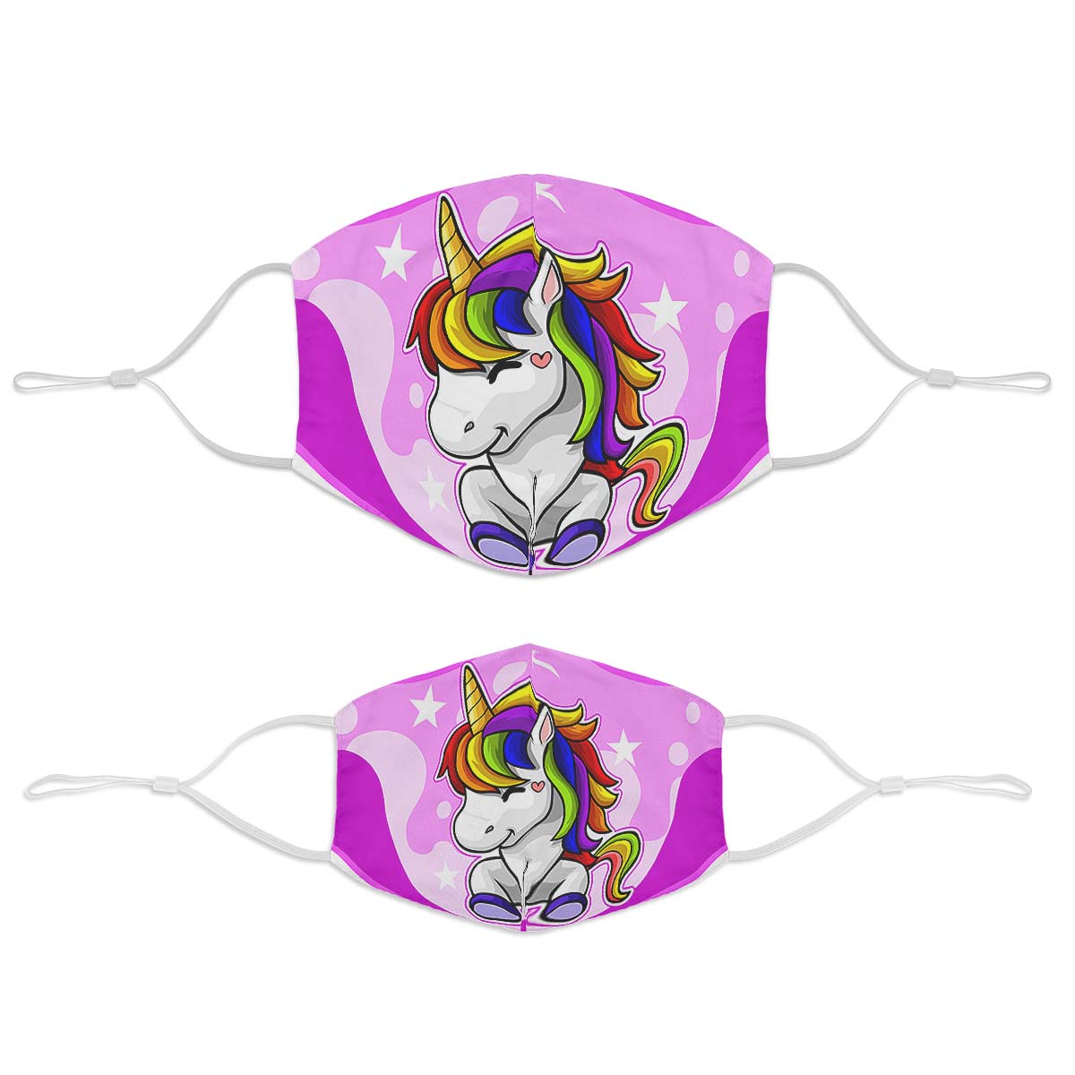 Happy Unicorn Face Cover