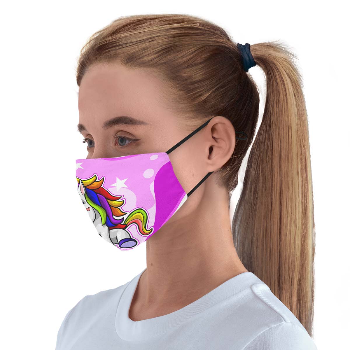 Happy Unicorn Face Cover