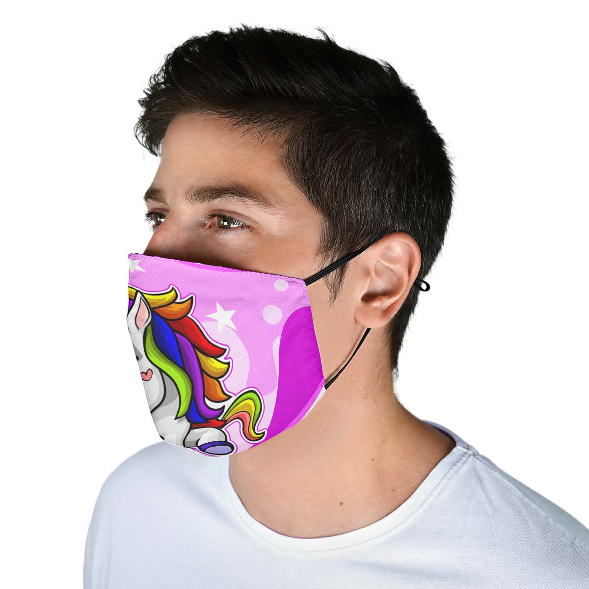 Happy Unicorn Face Cover