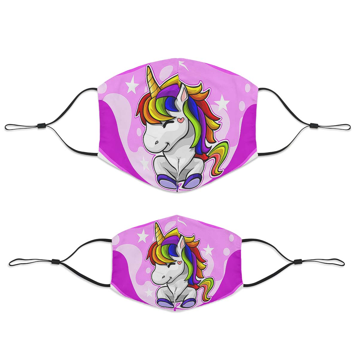 Happy Unicorn Face Cover