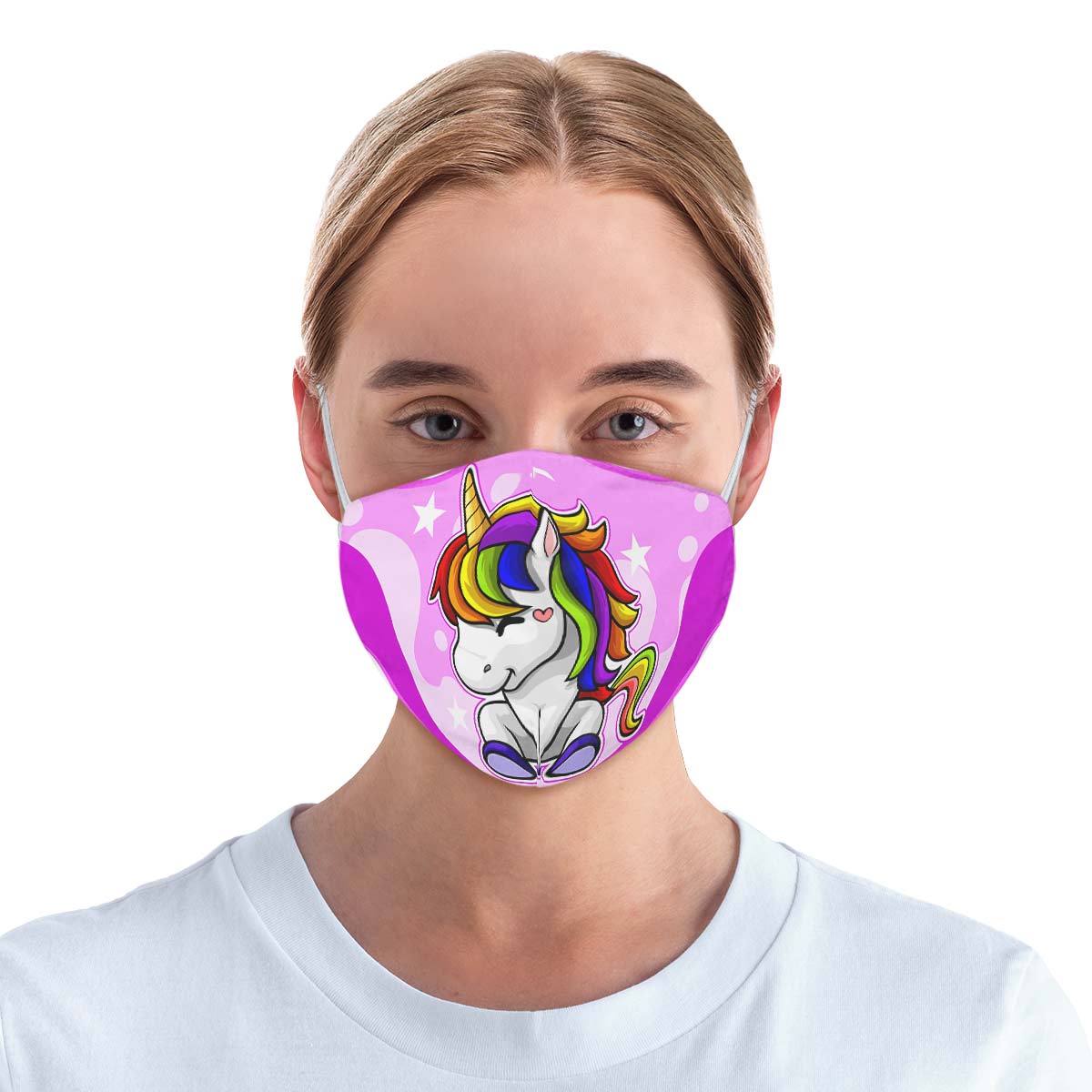 Happy Unicorn Face Cover
