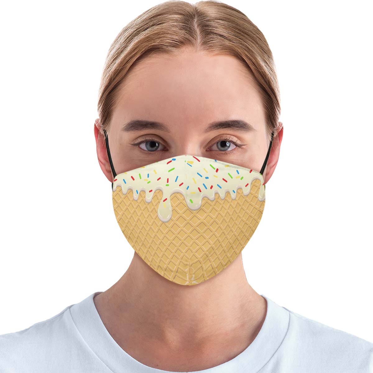 Ice Cream Cone Face Cover