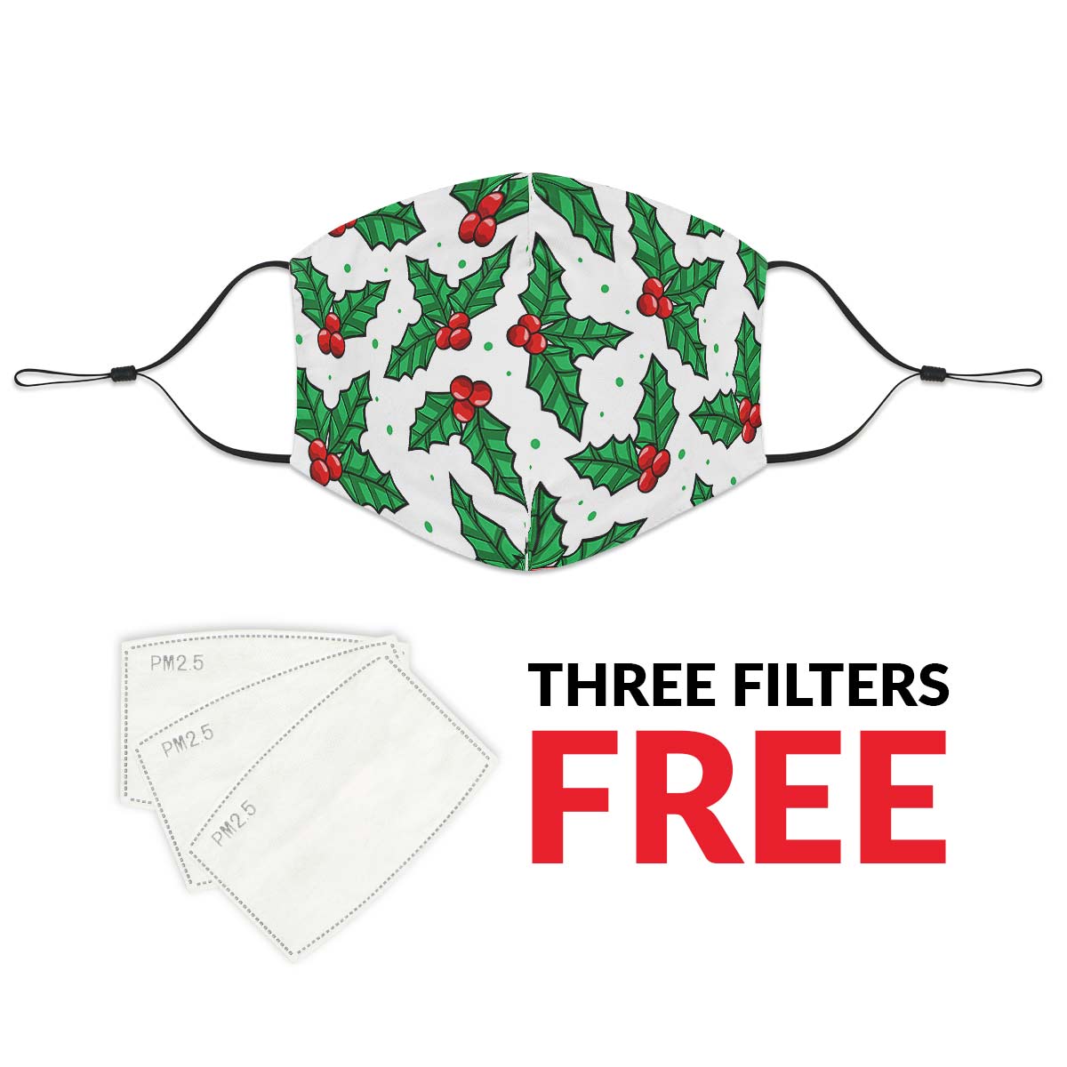 Mistletoe Pattern Face Cover