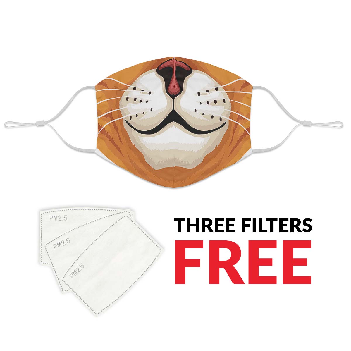 Orange Cat Face Cover