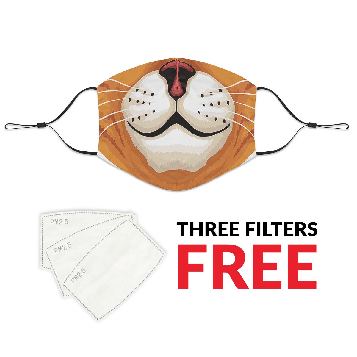 Orange Cat Face Cover