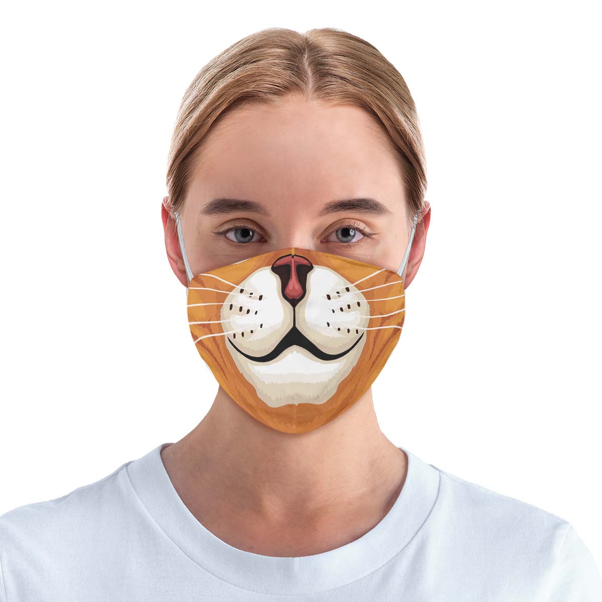 Orange Cat Face Cover