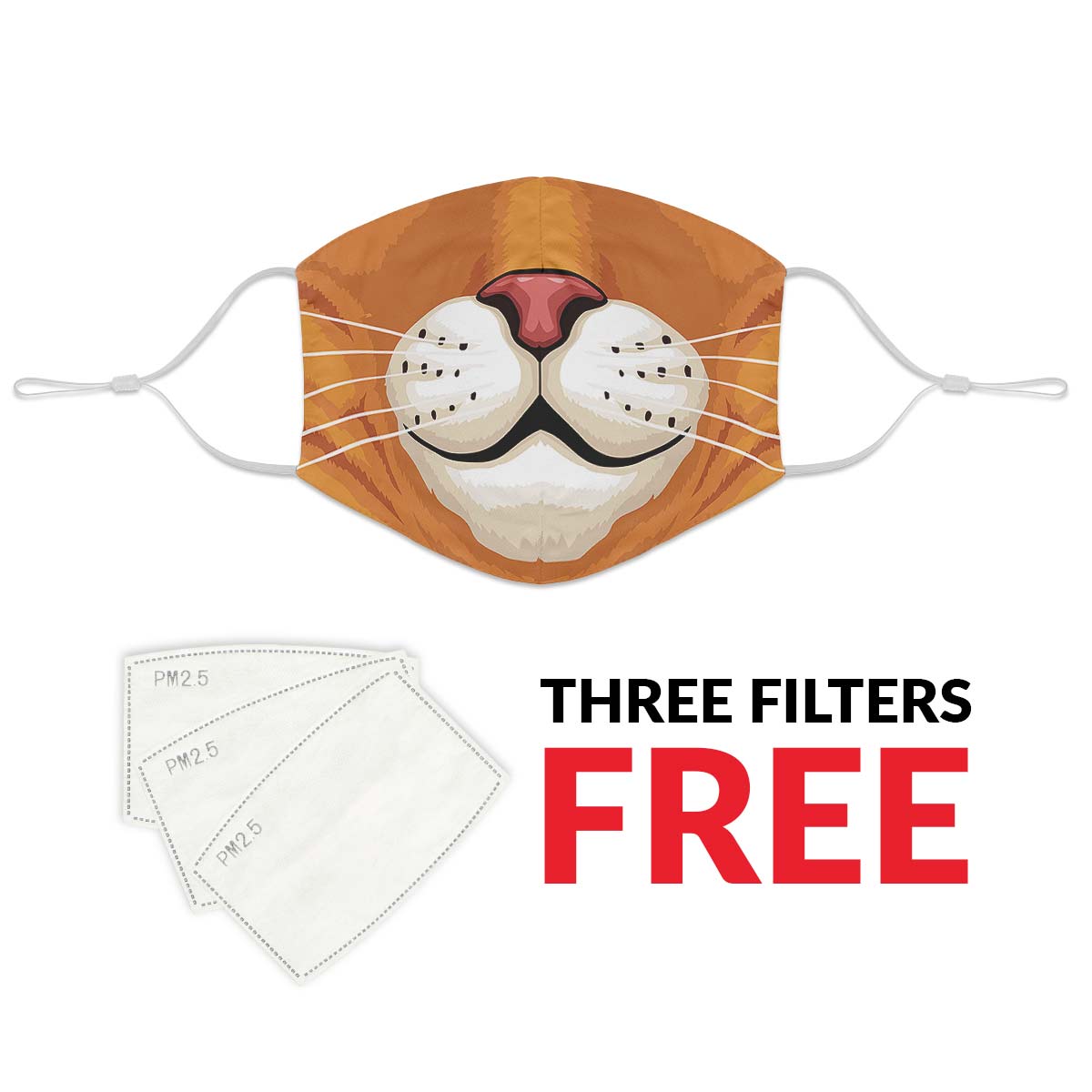 Orange Cat Face Cover