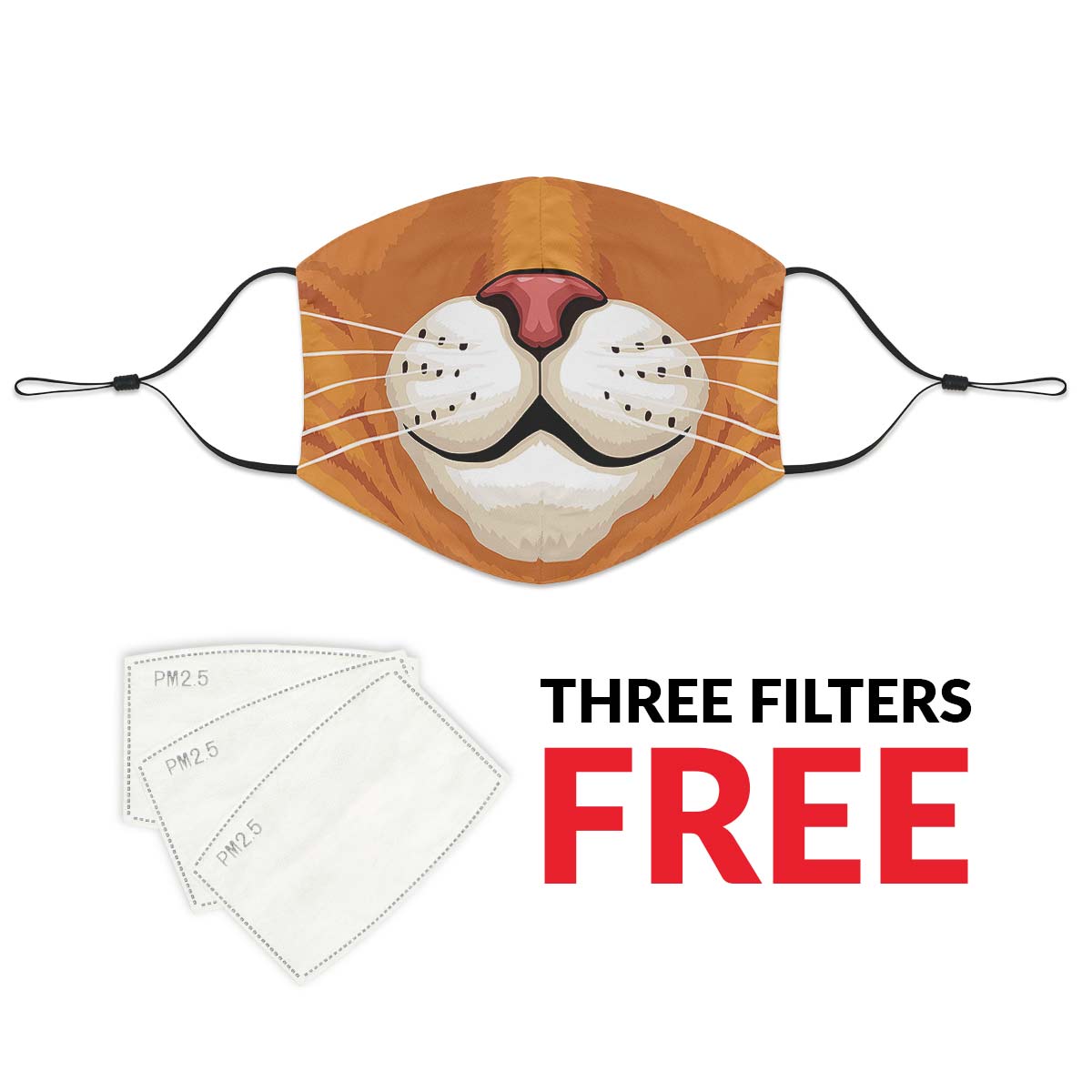 Orange Cat Face Cover