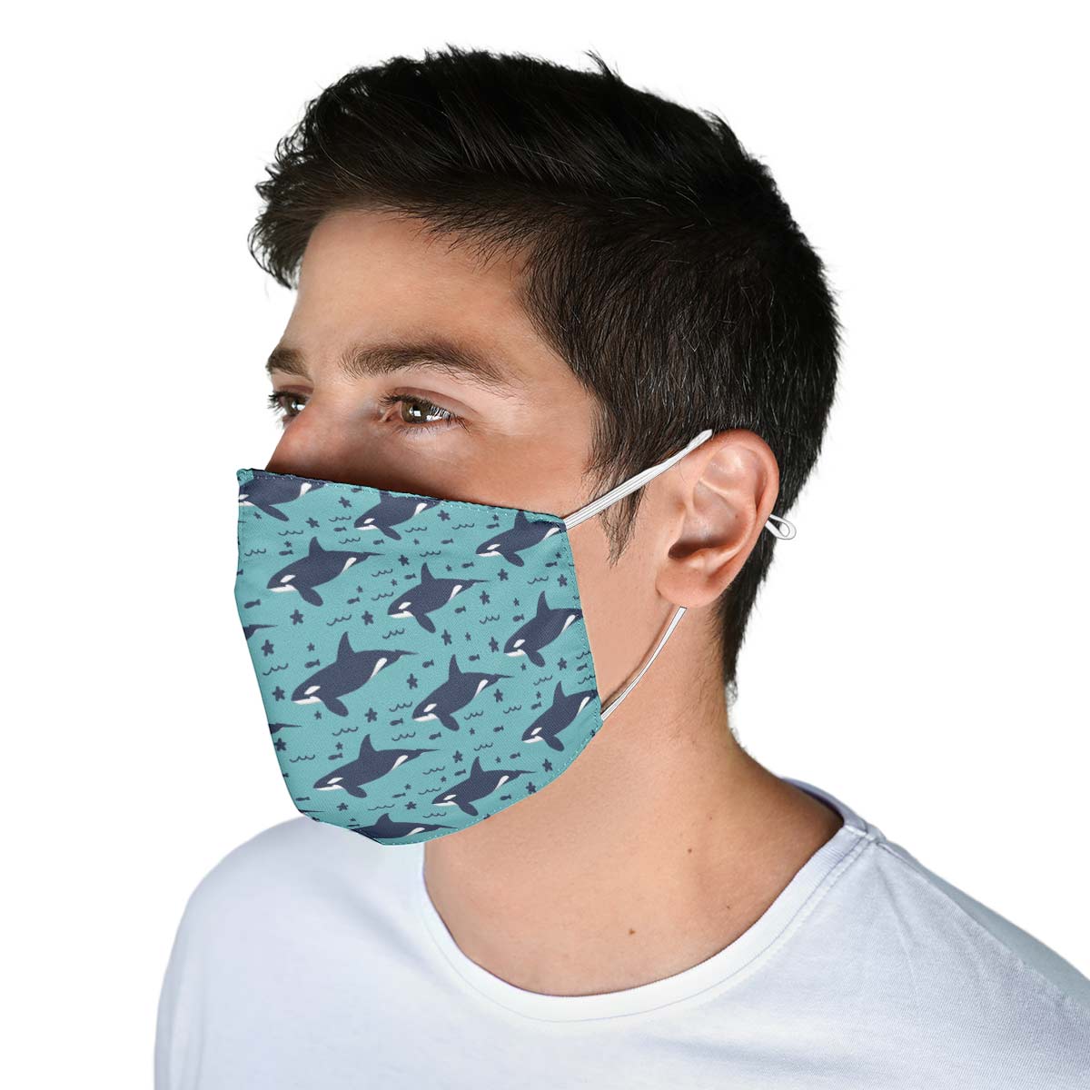 Orca Pattern Face Cover