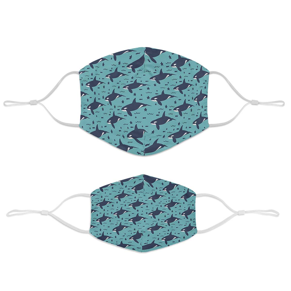 Orca Pattern Face Cover