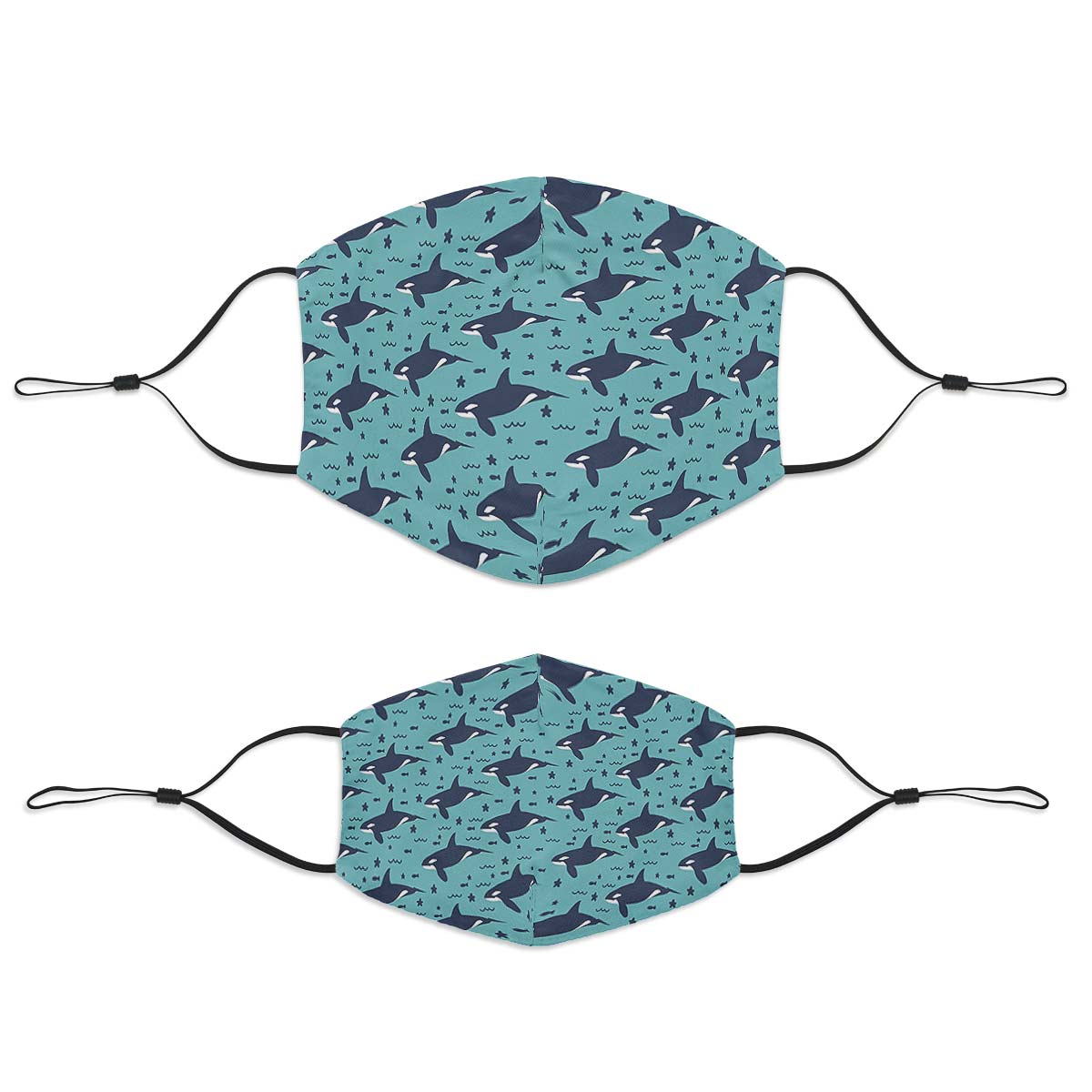 Orca Pattern Face Cover