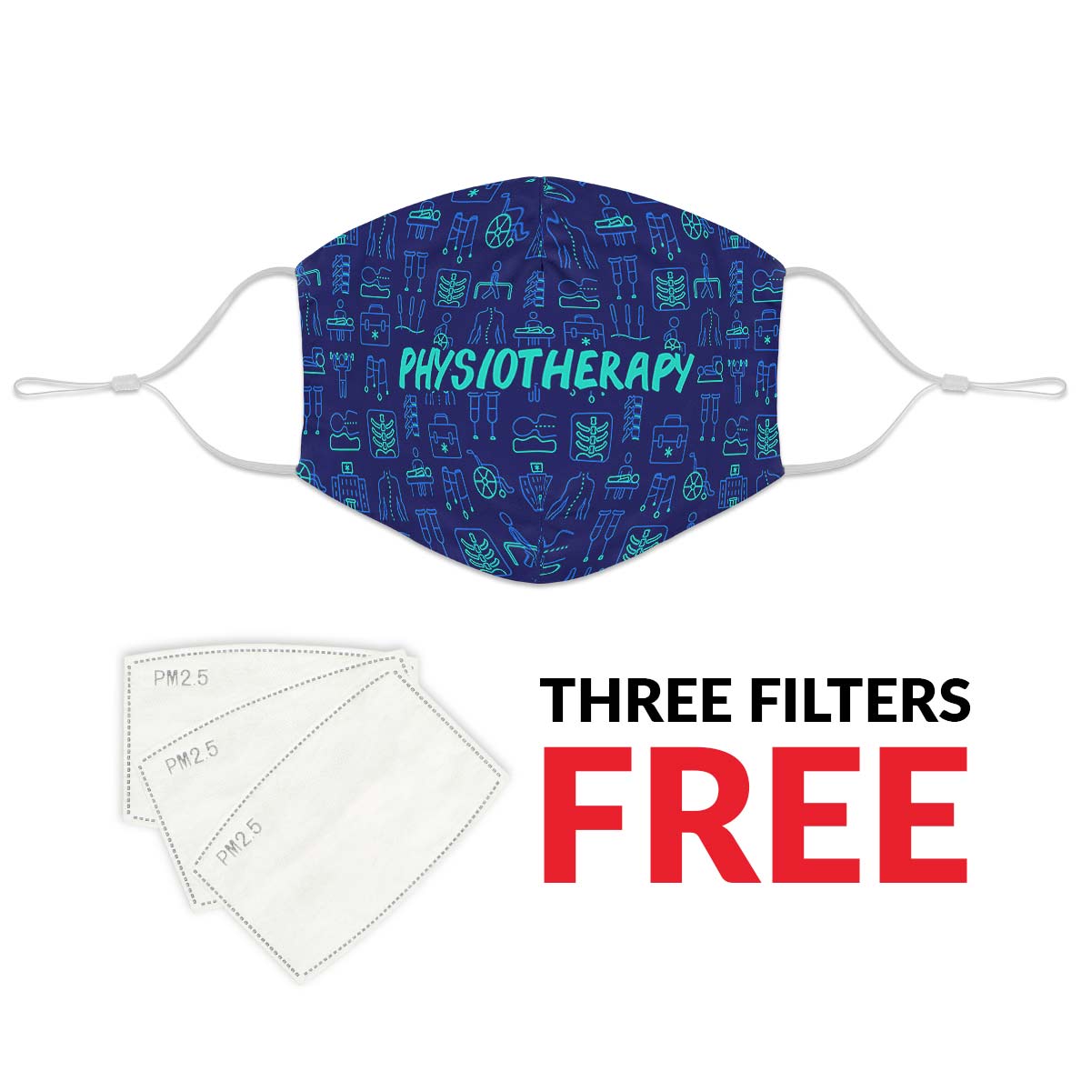 Physiotherapy Pattern Face Cover
