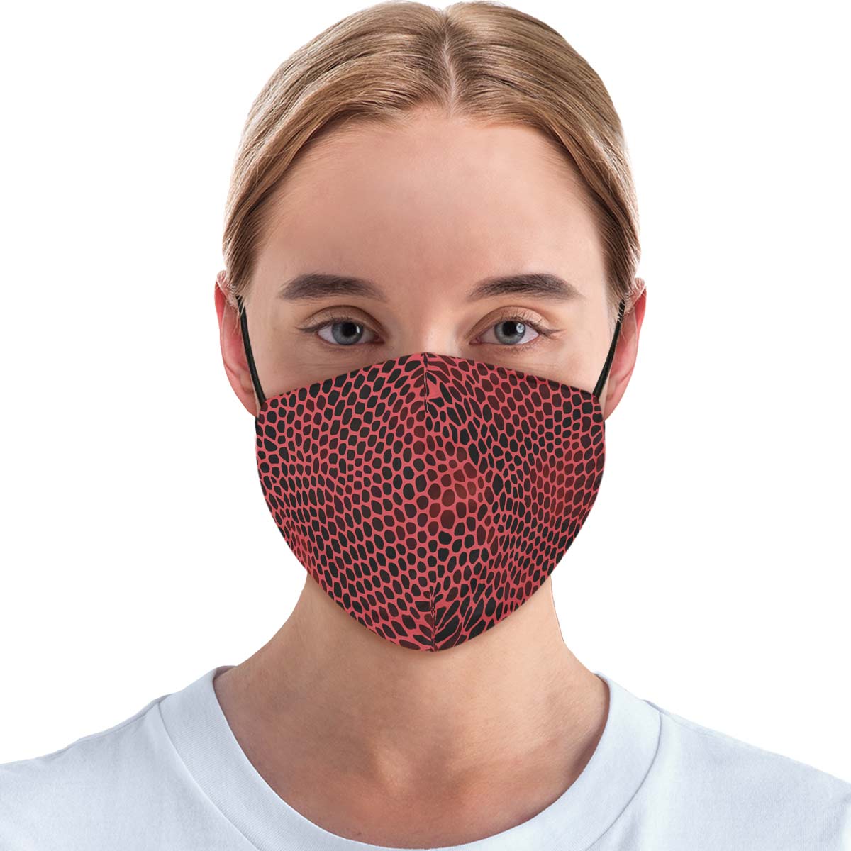 Pink Reptile Design Face Cover