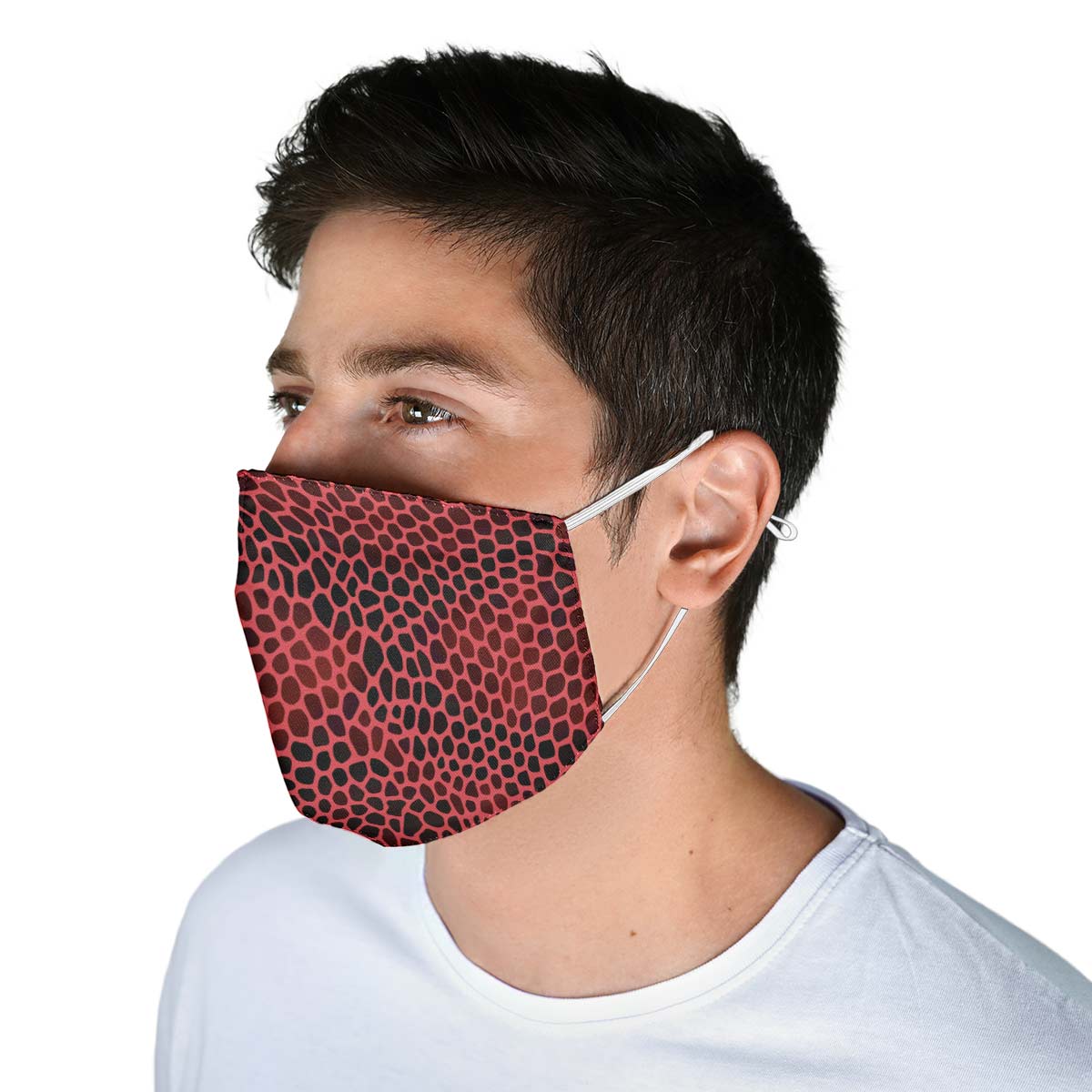 Pink Reptile Design Face Cover