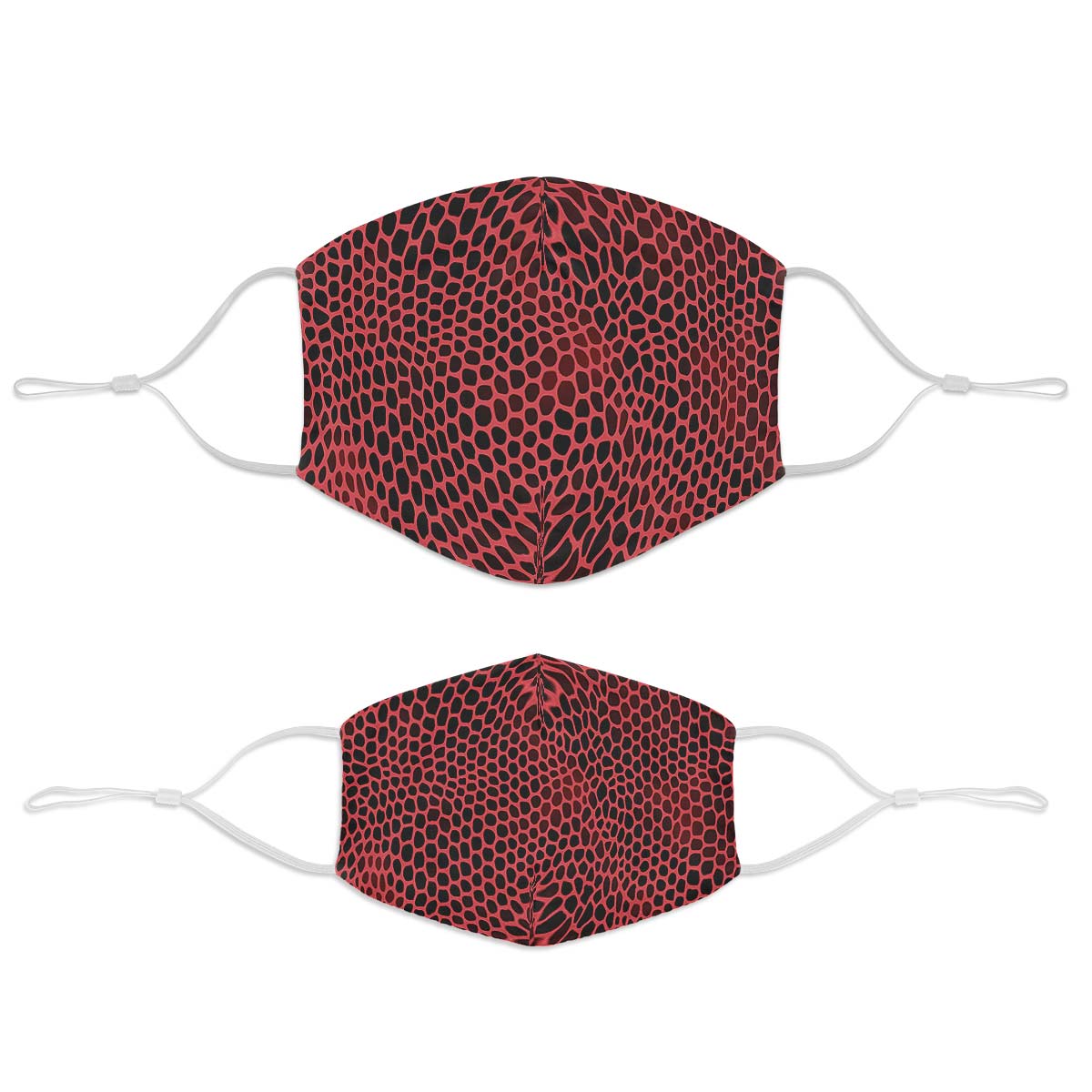 Pink Reptile Design Face Cover