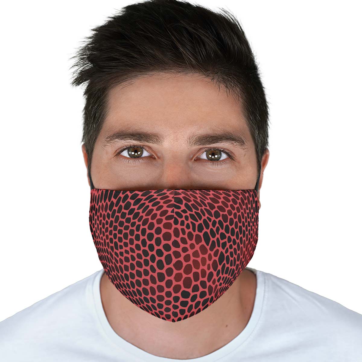 Pink Reptile Design Face Cover