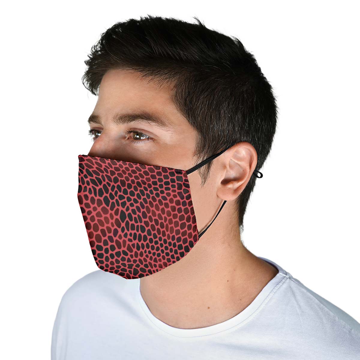 Pink Reptile Design Face Cover