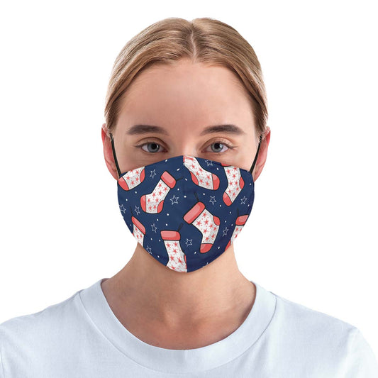 Red And Blue Stockings Face Cover