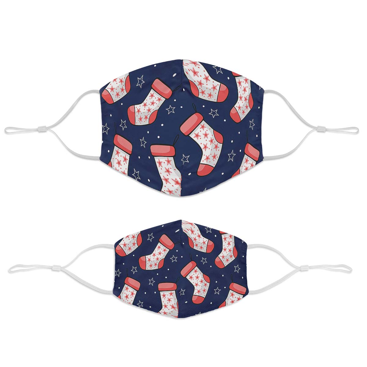 Red And Blue Stockings Face Cover