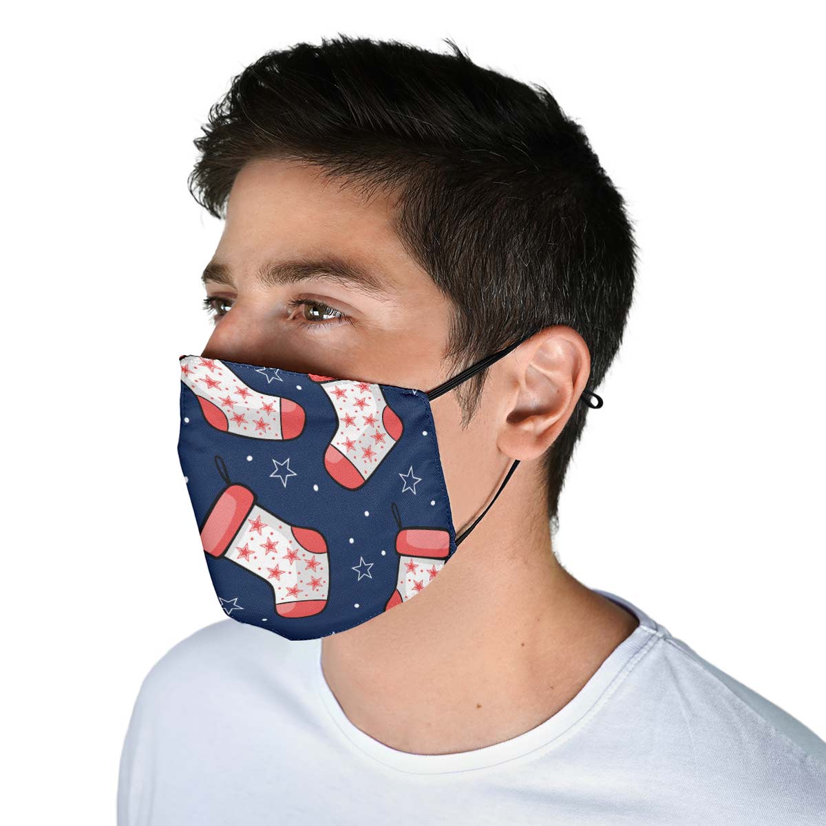 Red And Blue Stockings Face Cover