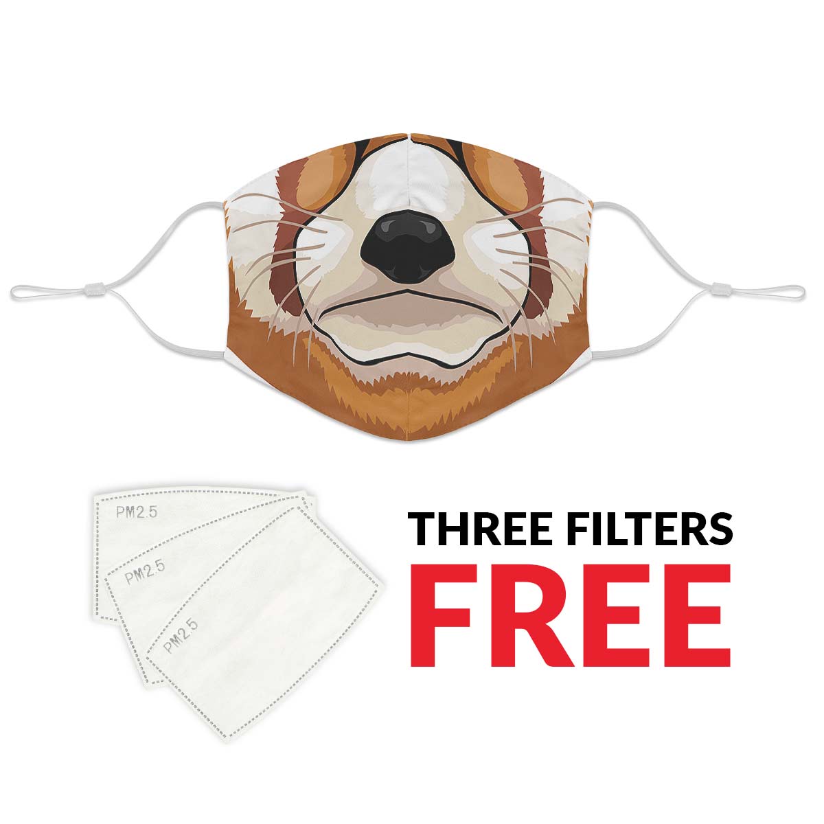 Red Panda Face Cover