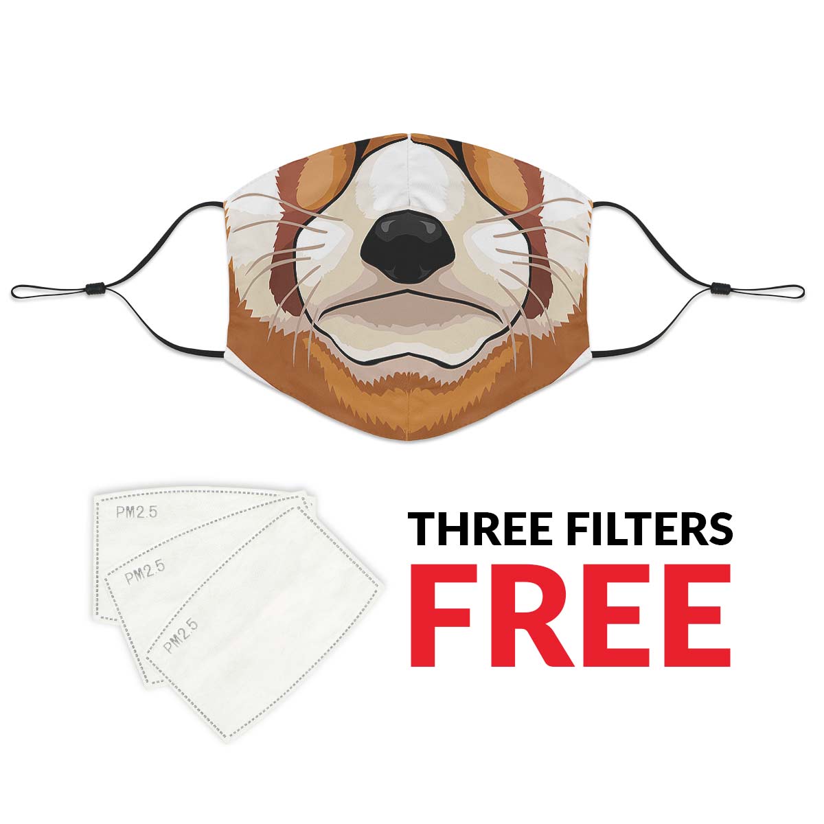 Red Panda Face Cover