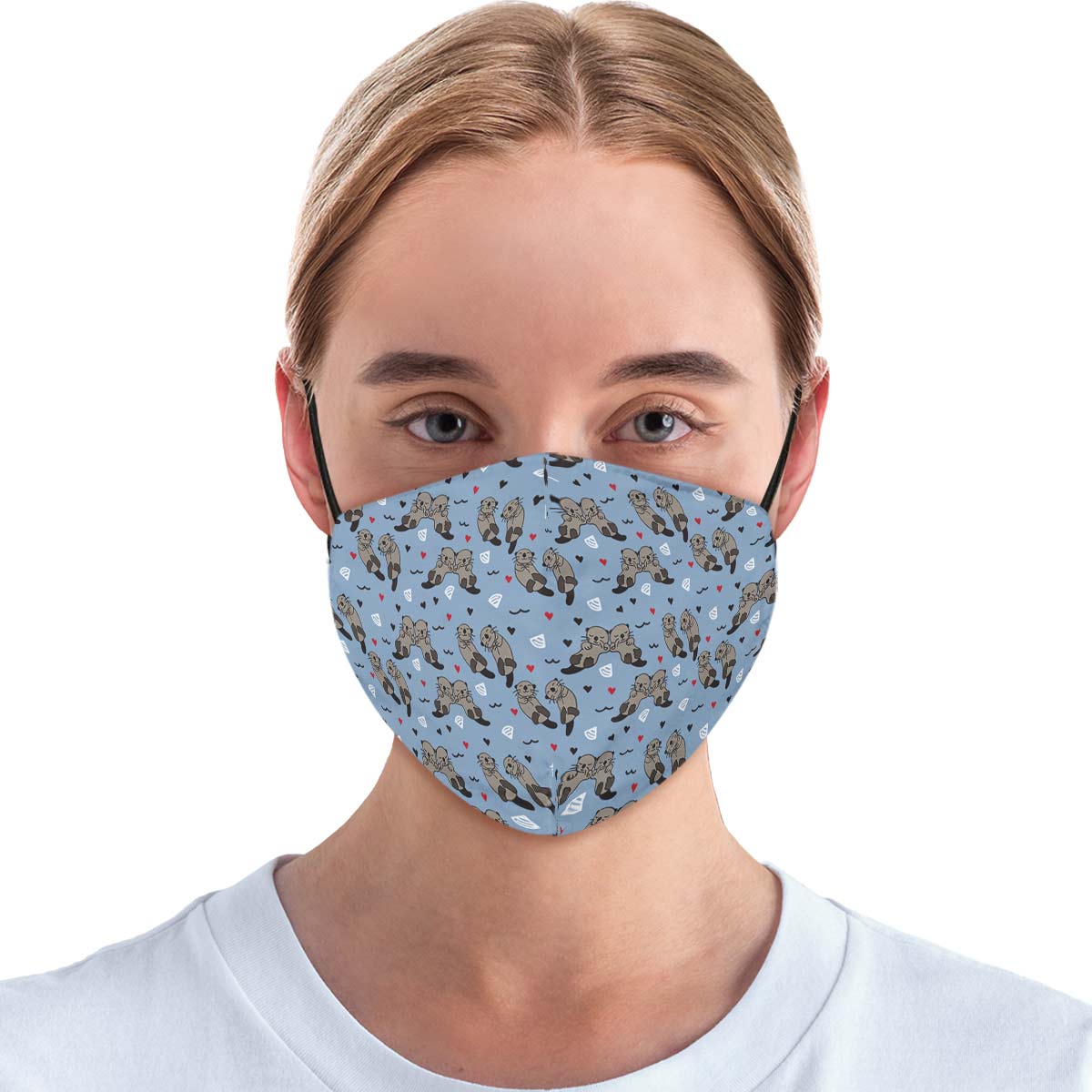 Sea Otter Love Face Cover