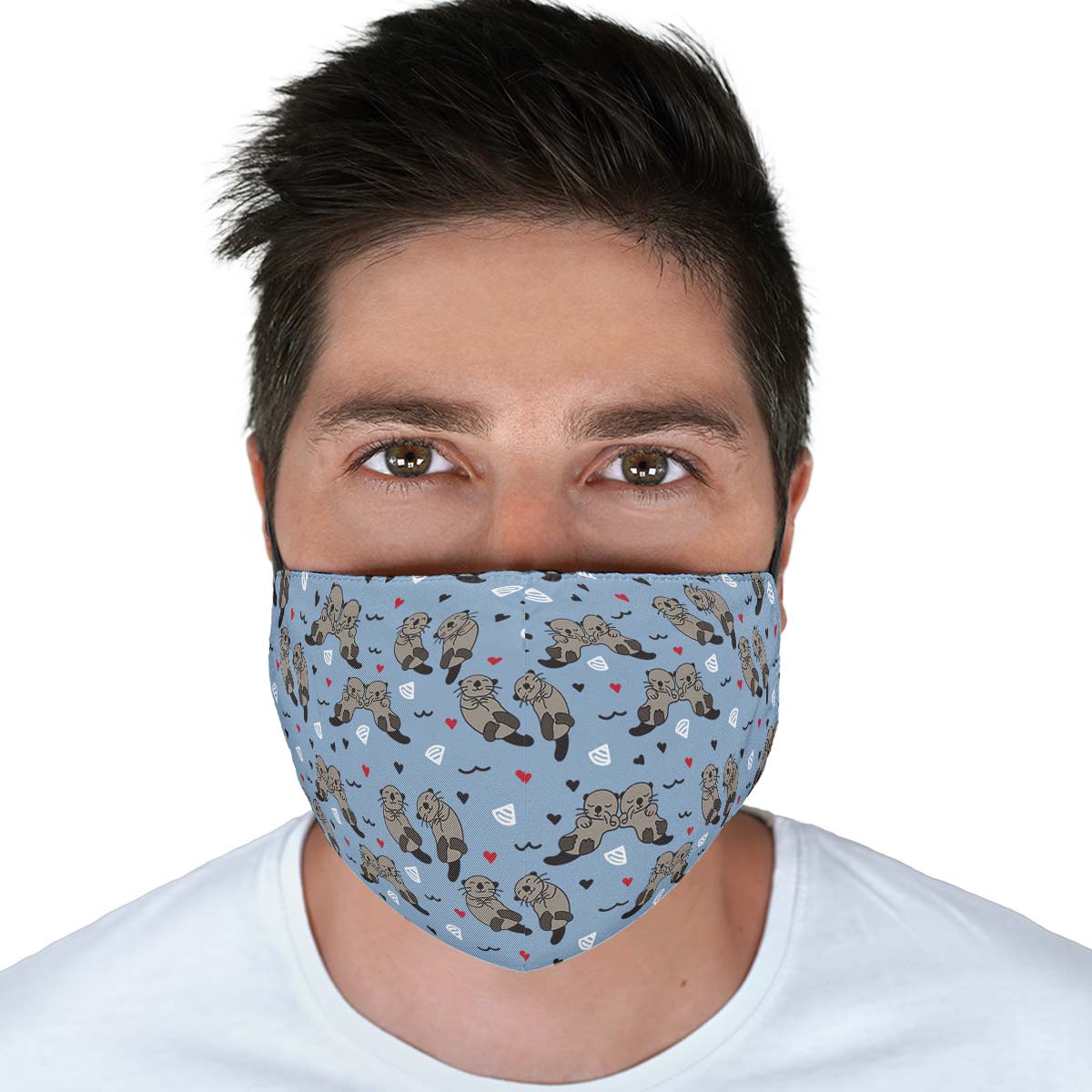 Sea Otter Love Face Cover