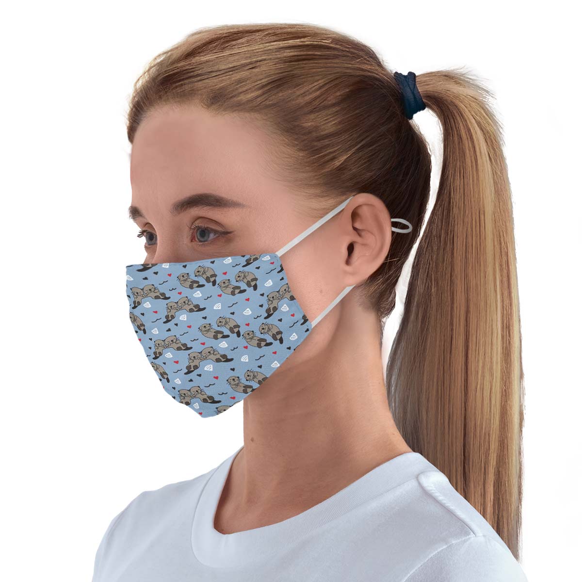 Sea Otter Love Face Cover