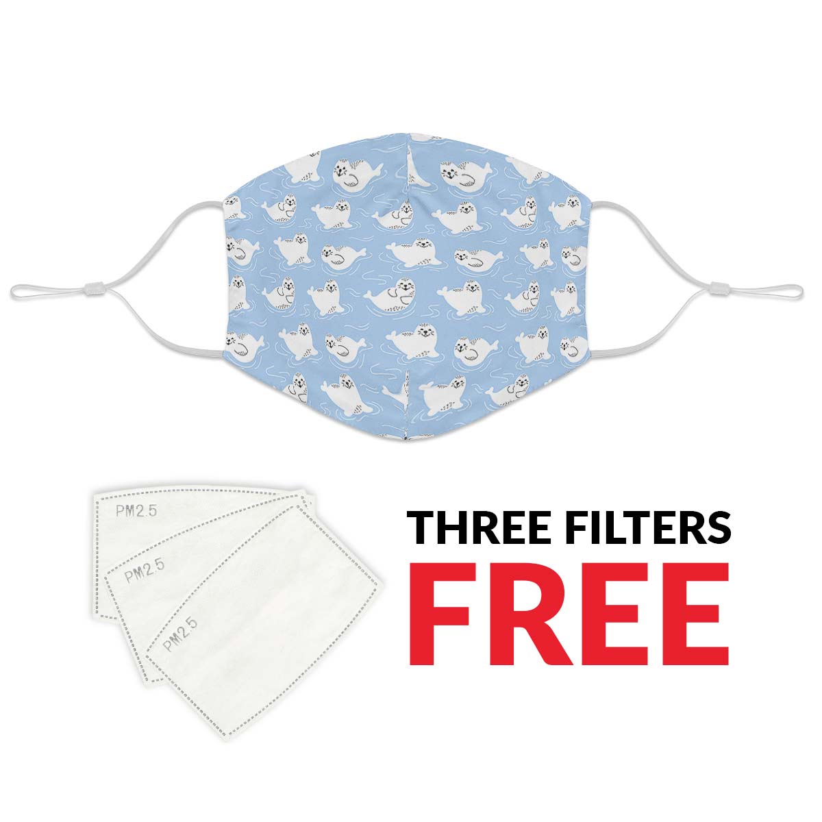 Seal Pattern Face Cover