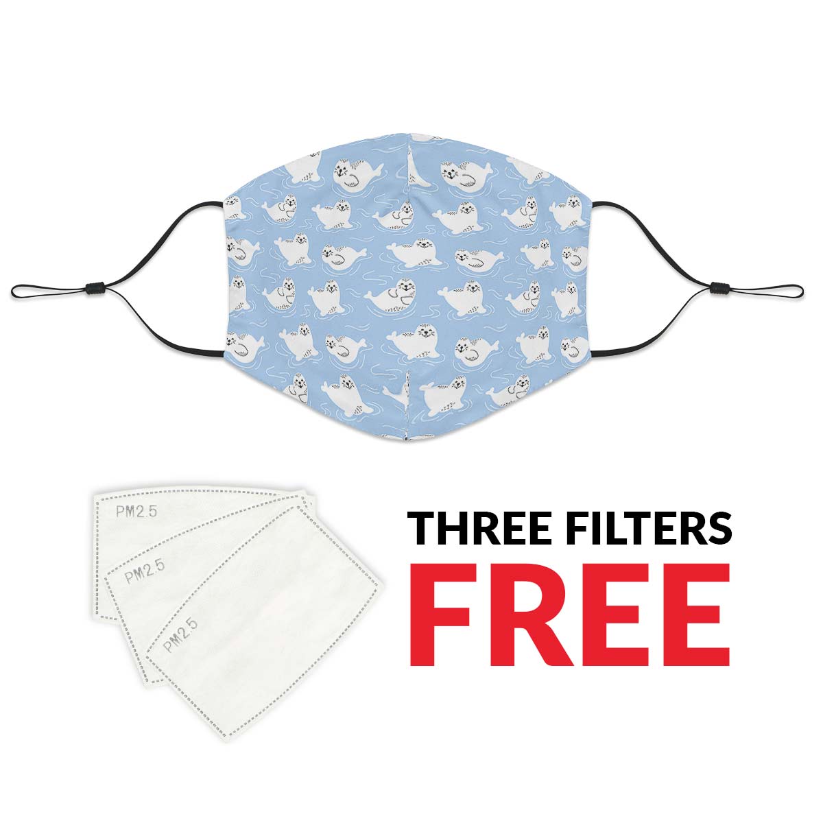 Seal Pattern Face Cover