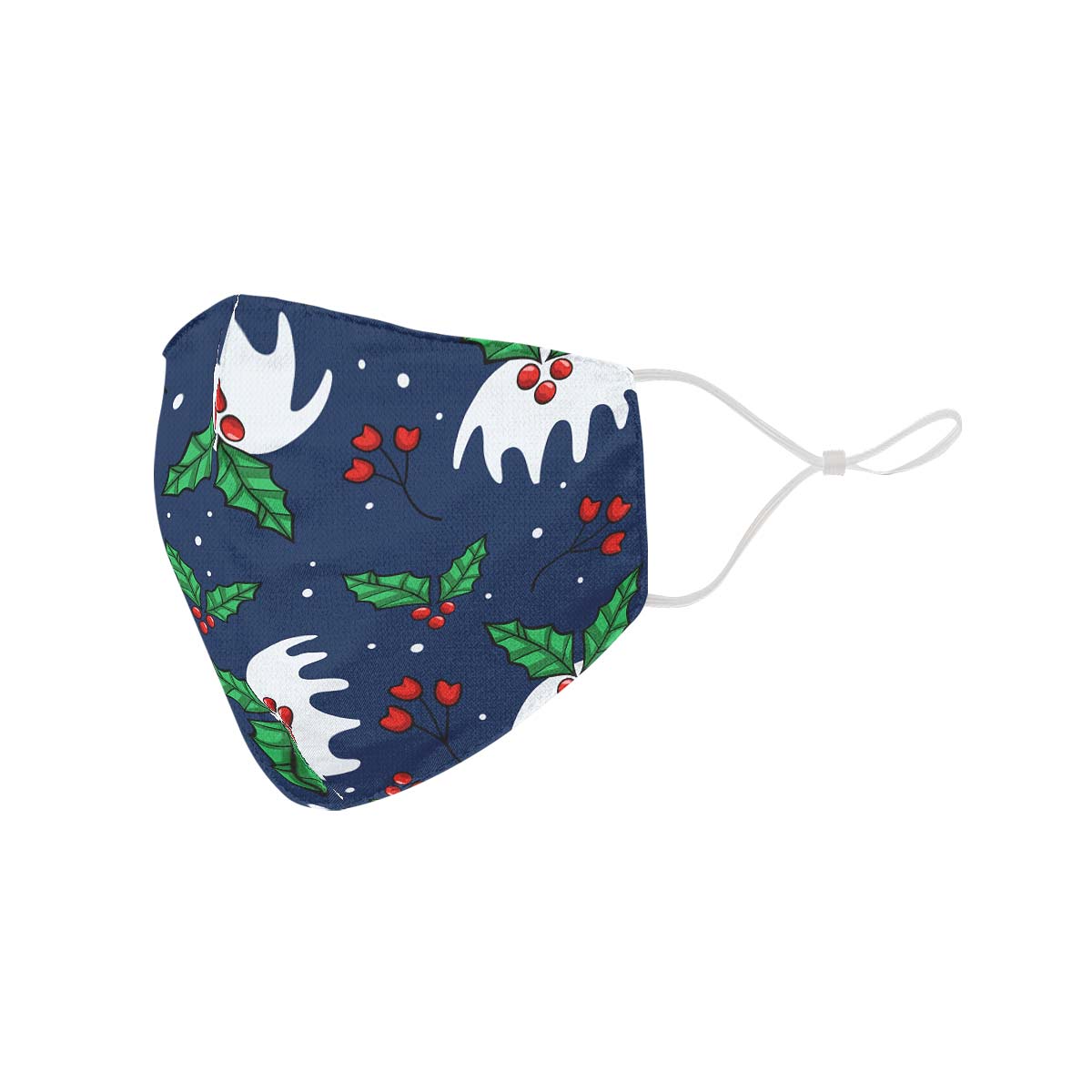Snowy Mistletoe Face Cover