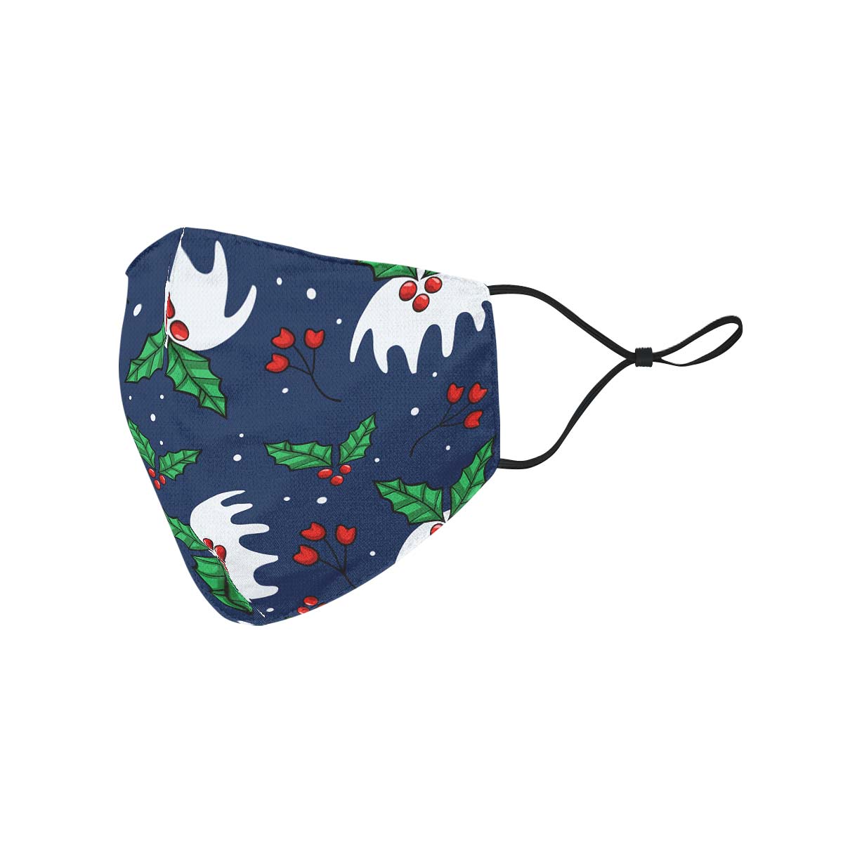Snowy Mistletoe Face Cover